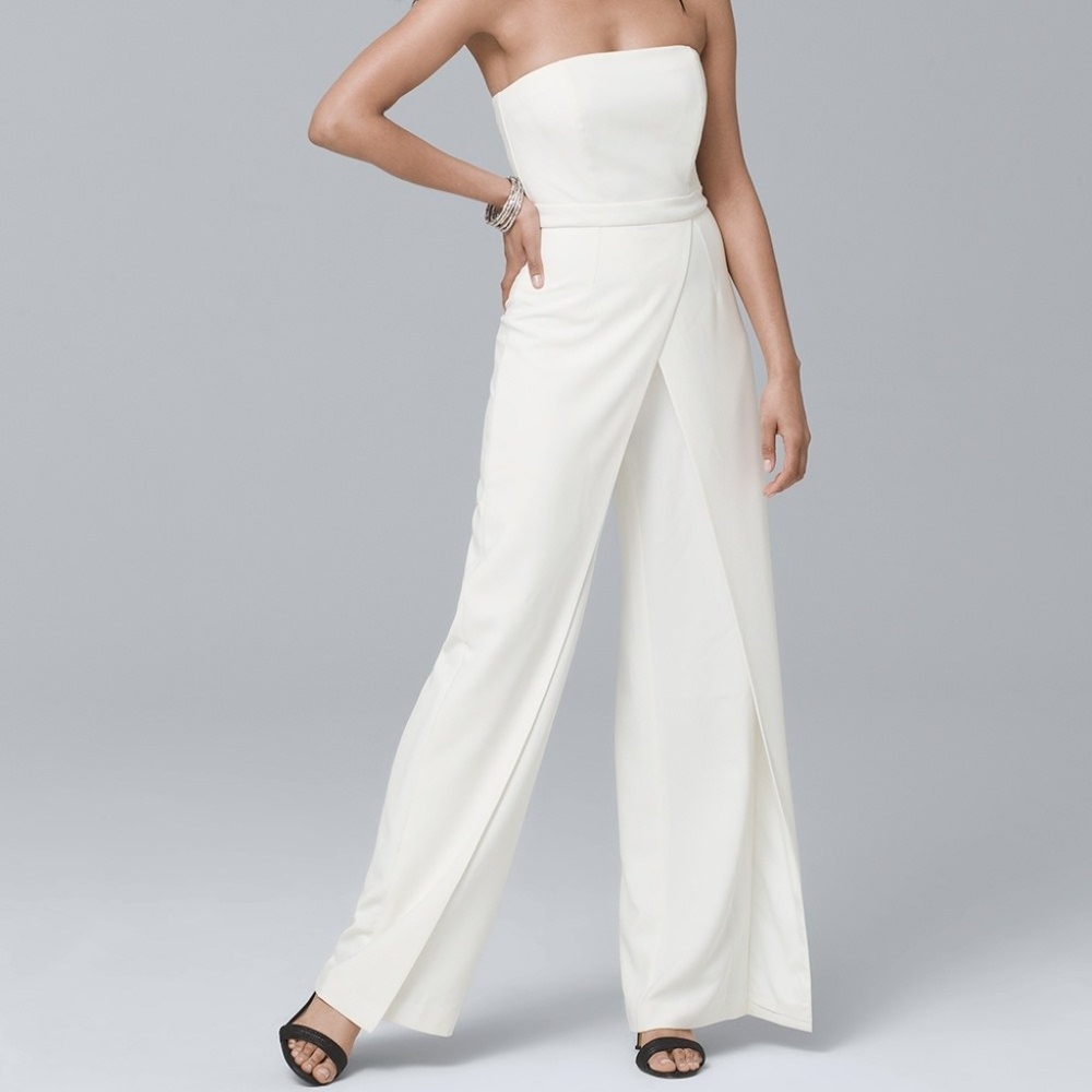 White House Black Market White Jumpsuit